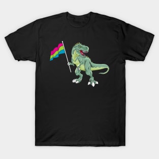 Funny Dinosaur Flag Polysexual Pride LGBT Gift T-Shirt